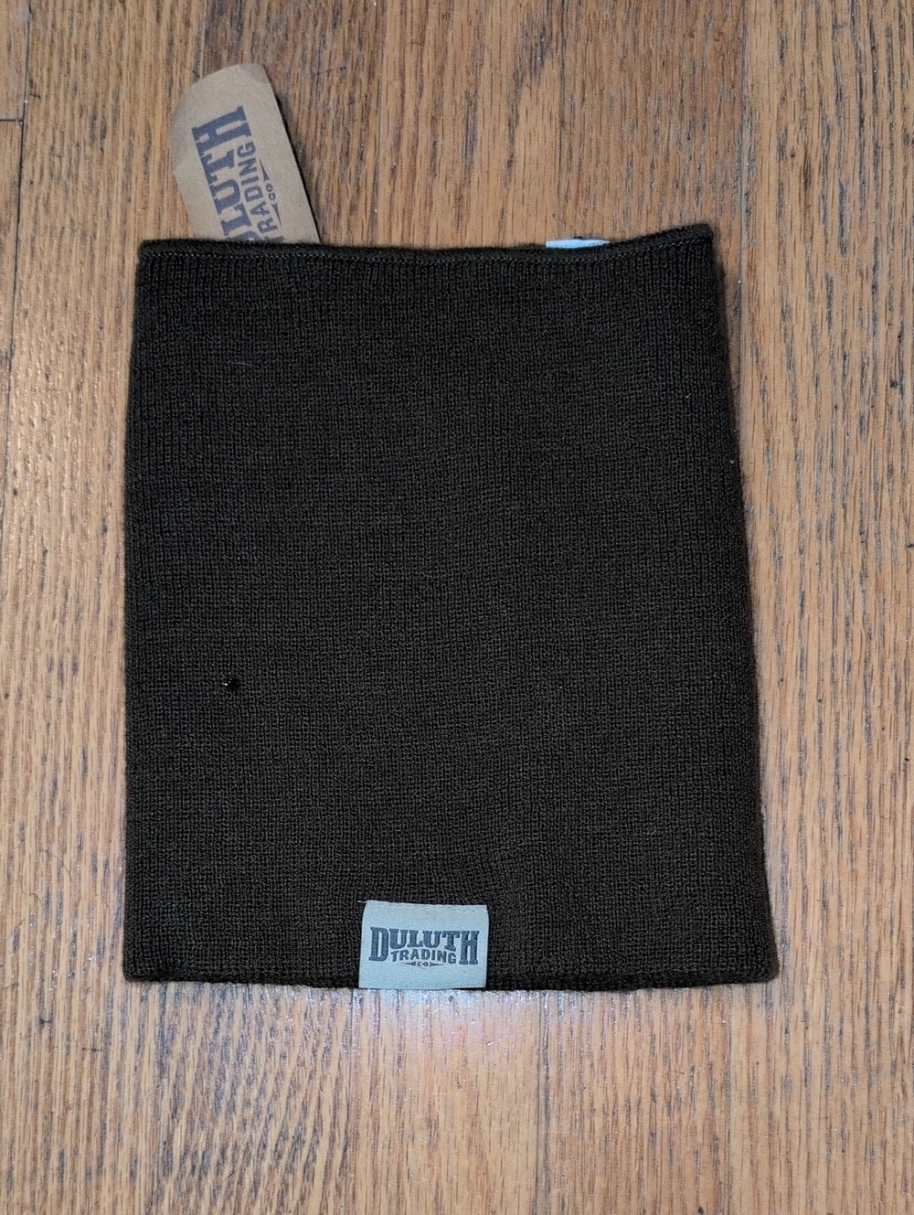 Duluth Trading Co Black Knit Neck Gaiter with Logo Tag